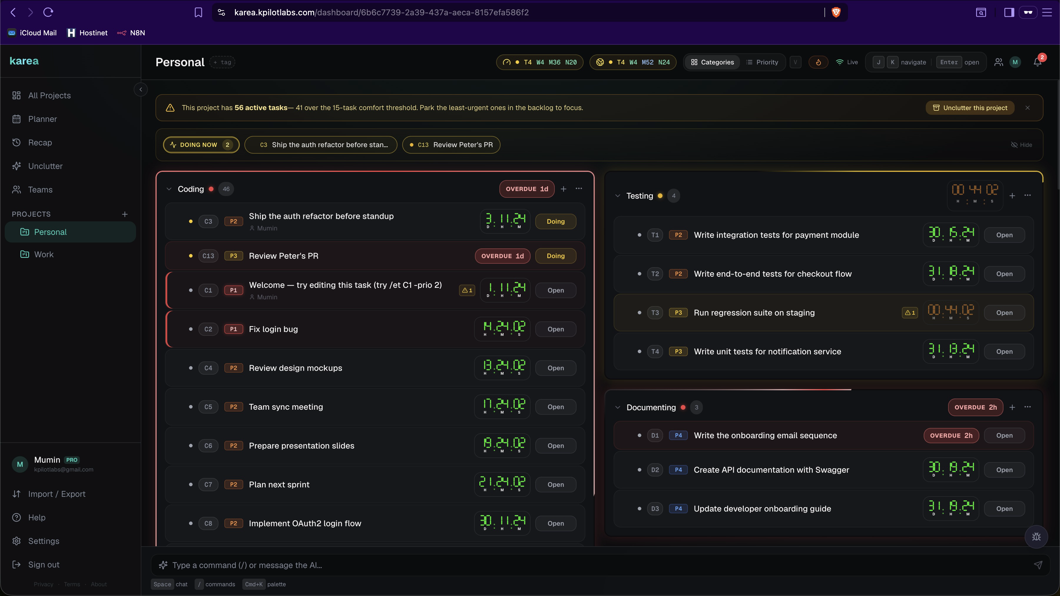 Karea Dashboard